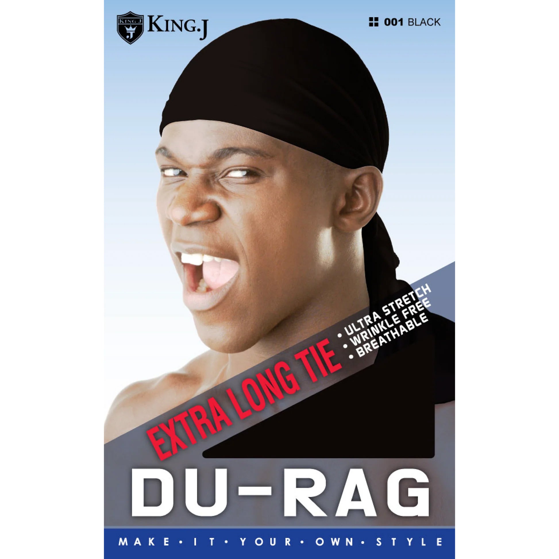 King J Extra Long Durag 001 Black