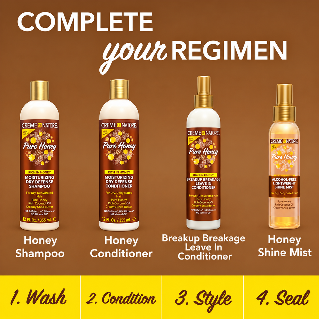 Creme of Nature Pure Honey Moisturizing Dry Defense Shampoo 12 oz