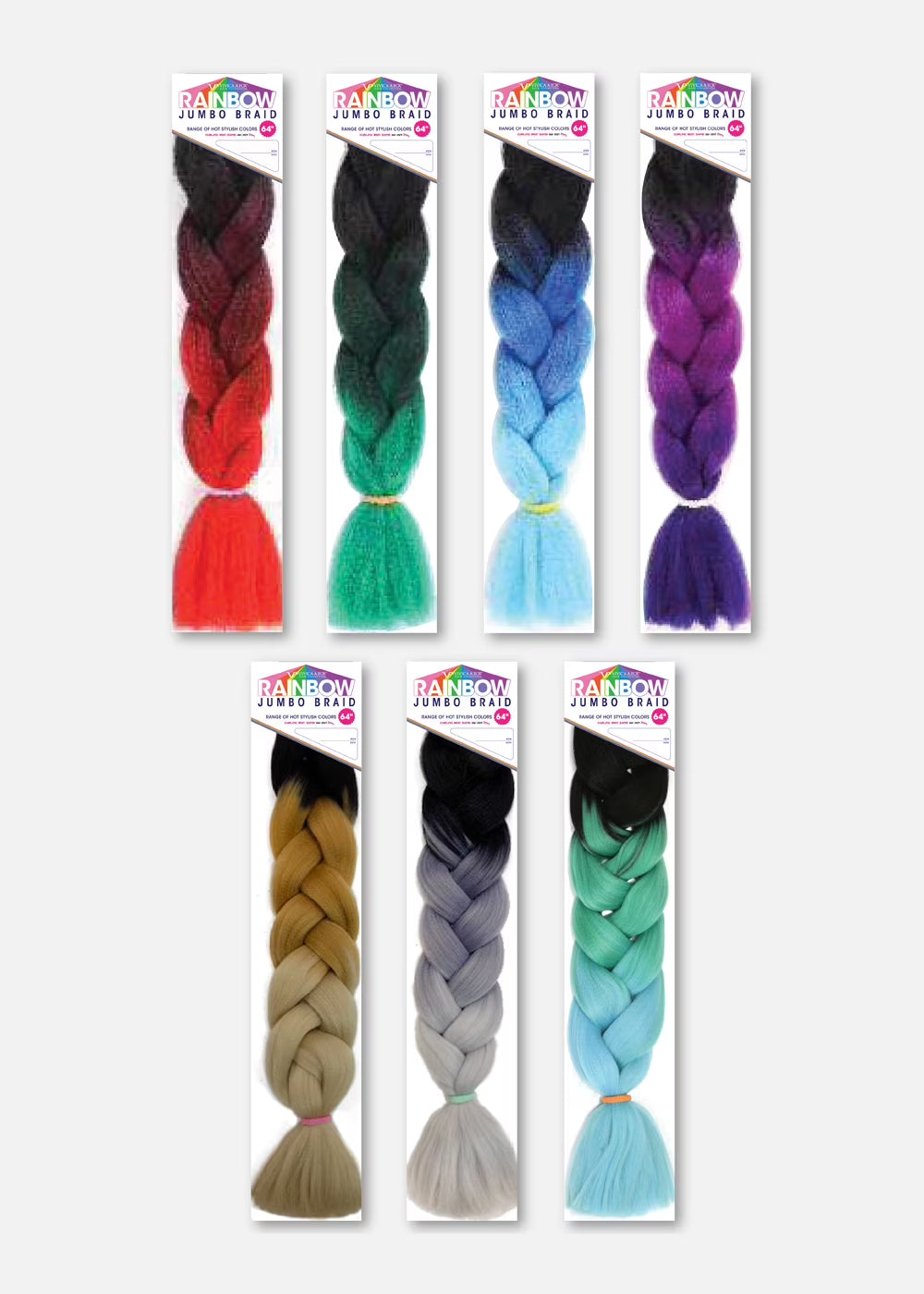 Vivica A Fox Rainbow Jumbo Braiding Hair 64 Inch