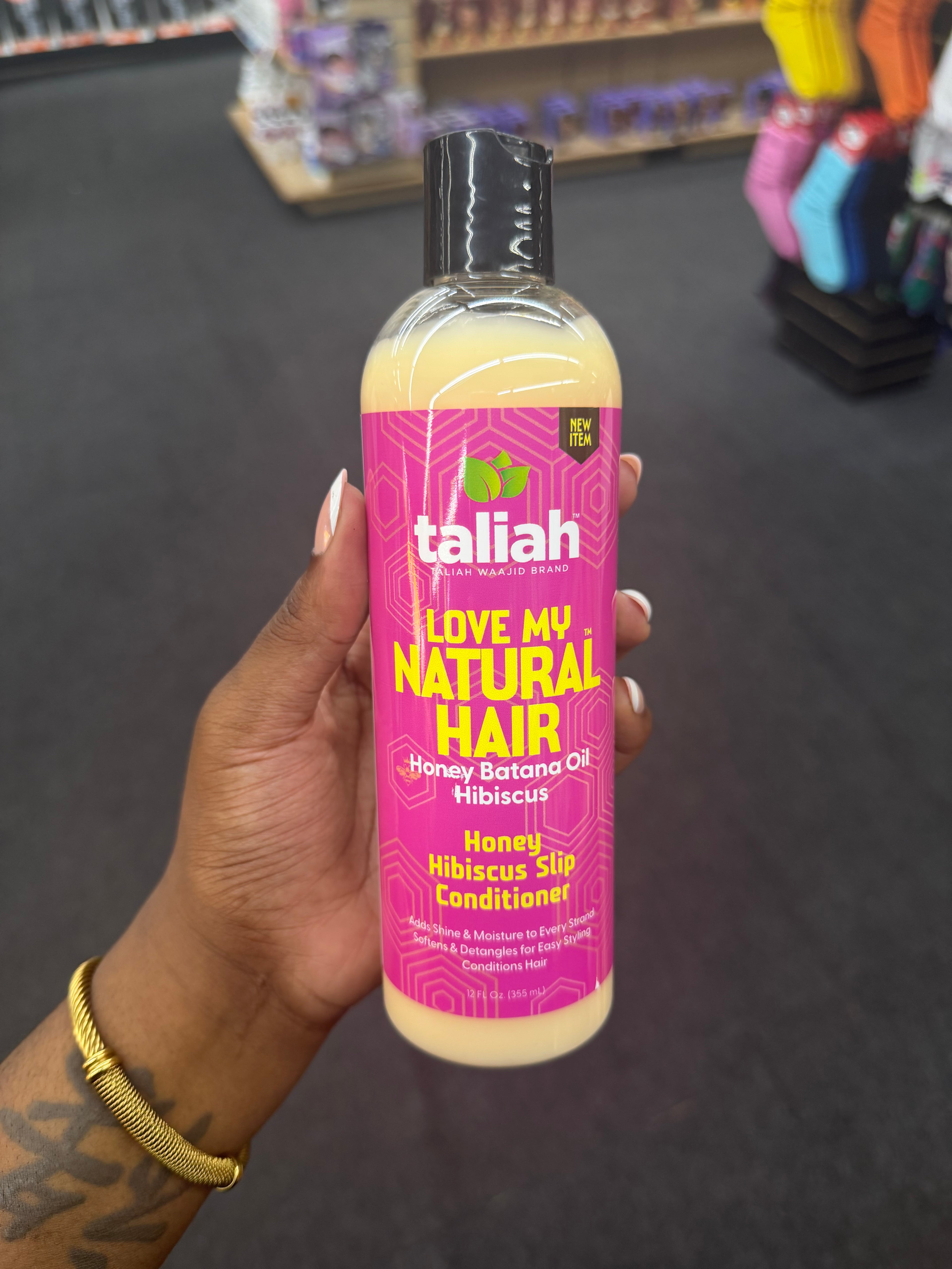 Taliah Waajid Love My Natural Hair Honey Batana Oil Hibiscus Honey Hibiscus Slip Conditioner 12oz