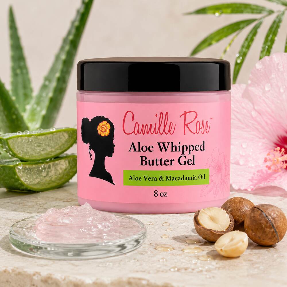 Camille Rose Aloe Whipped Butter Gel 8oz with aloe vera and macadamia nuts