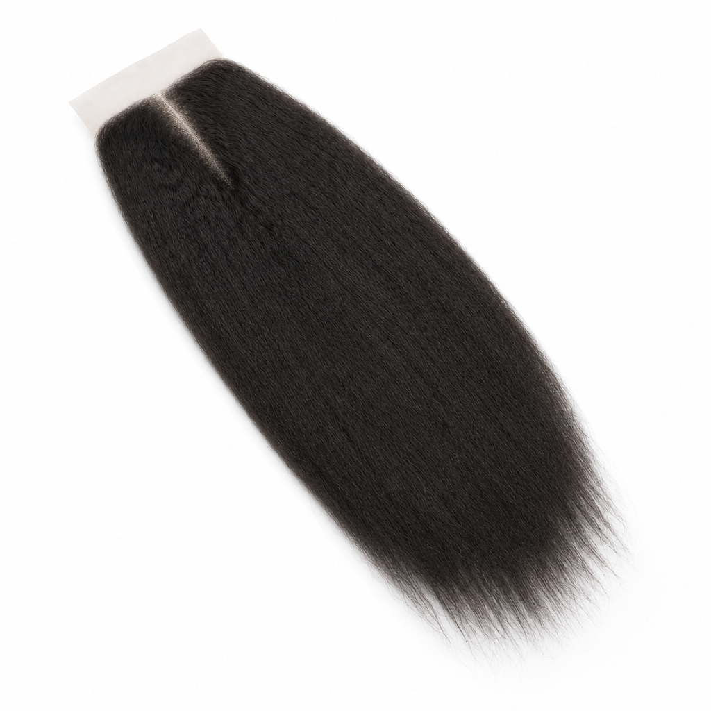 DD Hair Experience 2x6 HD Lace Kinky Straight Closure – 1B/Natural Black