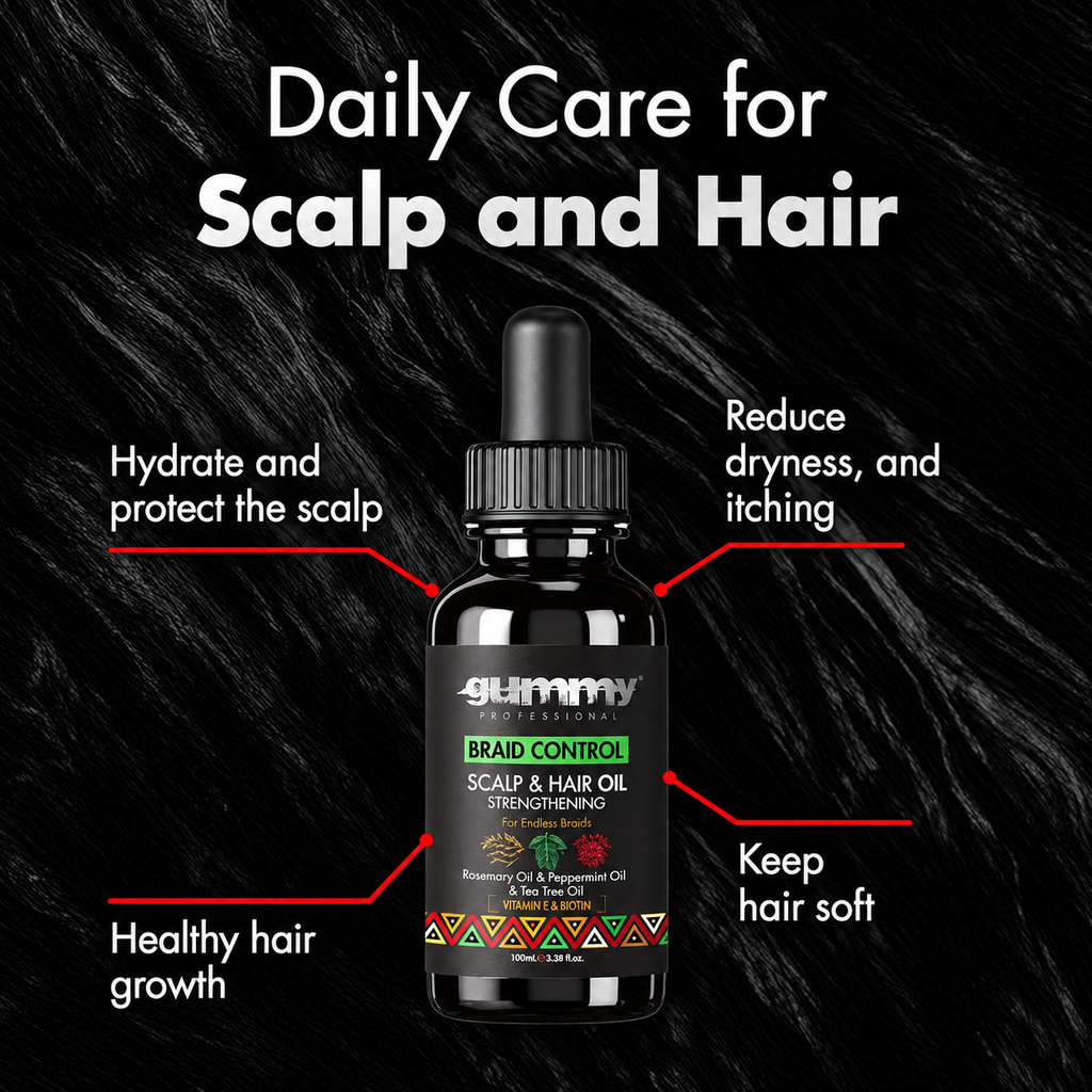 Gummy Professional Braid Control Scalp & Hair Oil 3.38 oz