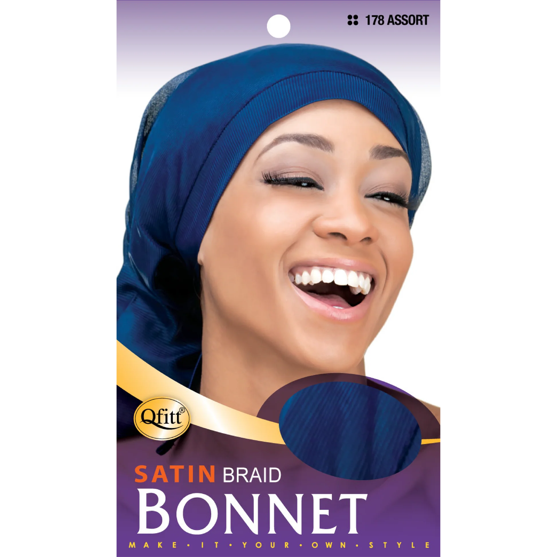 Qfitt Satin Braid Bonnet 178 Assort