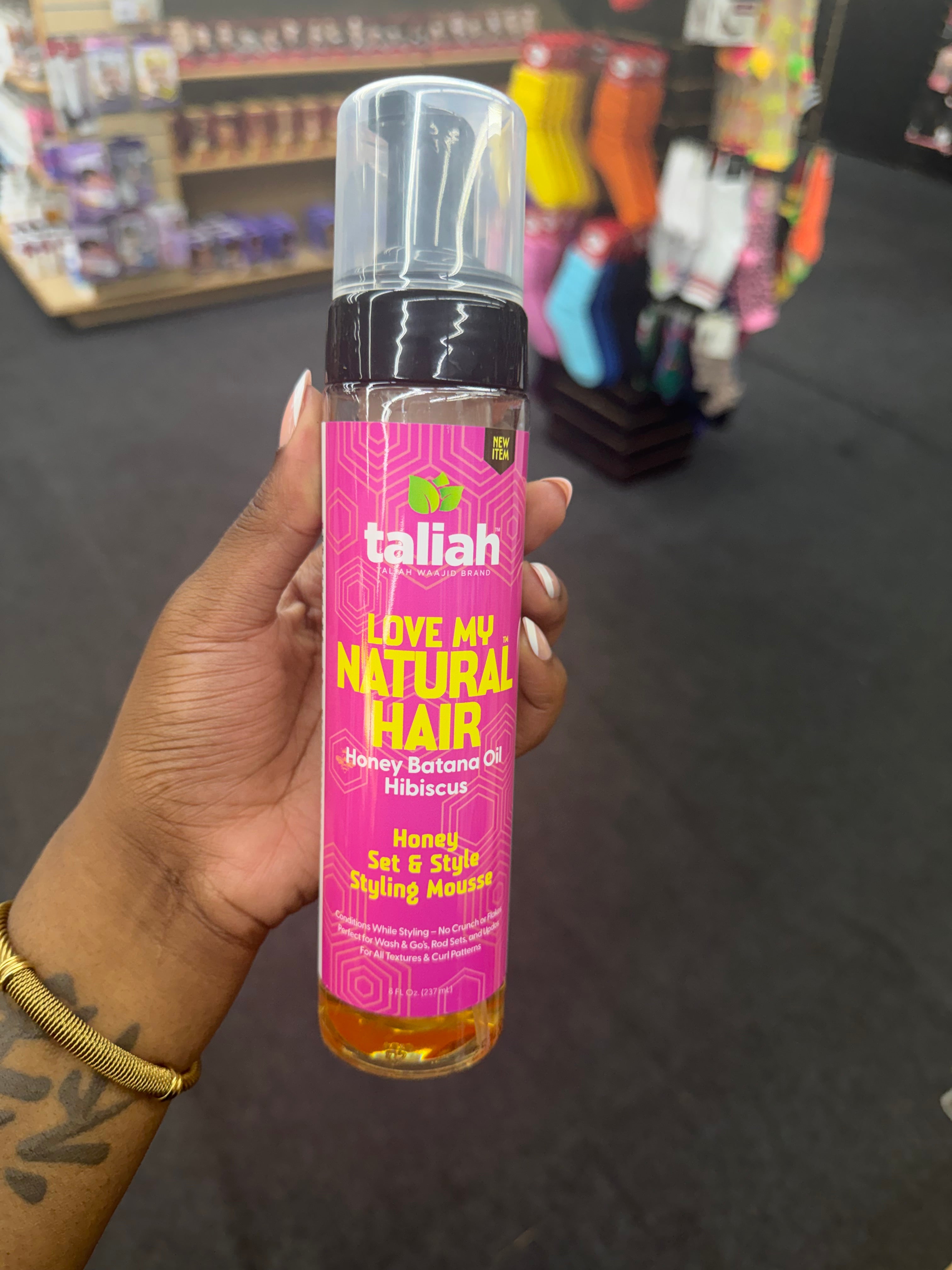 Taliah Waajid Love My Natural Hair Honey Batana Oil Hibiscus Honey Set & Style Styling Mousse 8oz