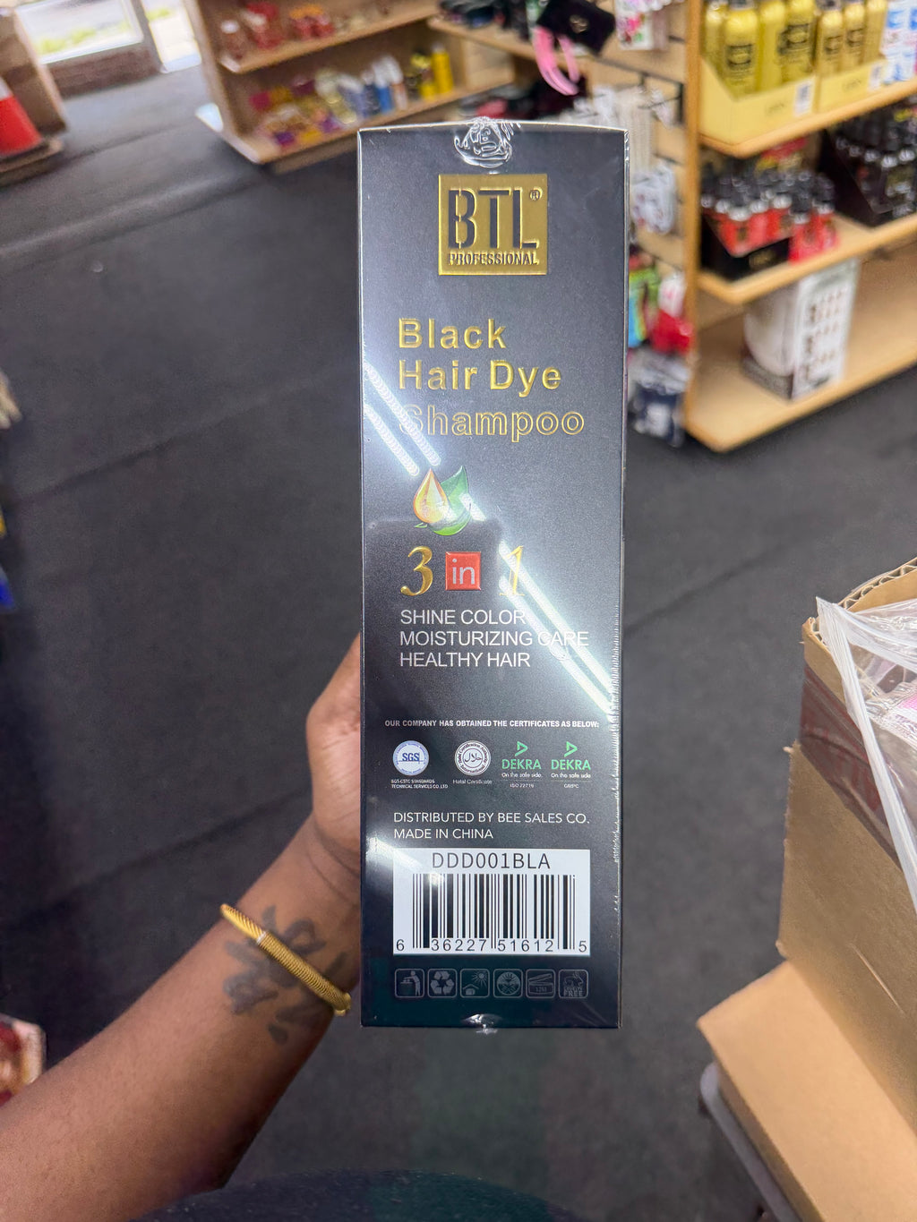 BTL Hair Dye Shampoo Black 500ML