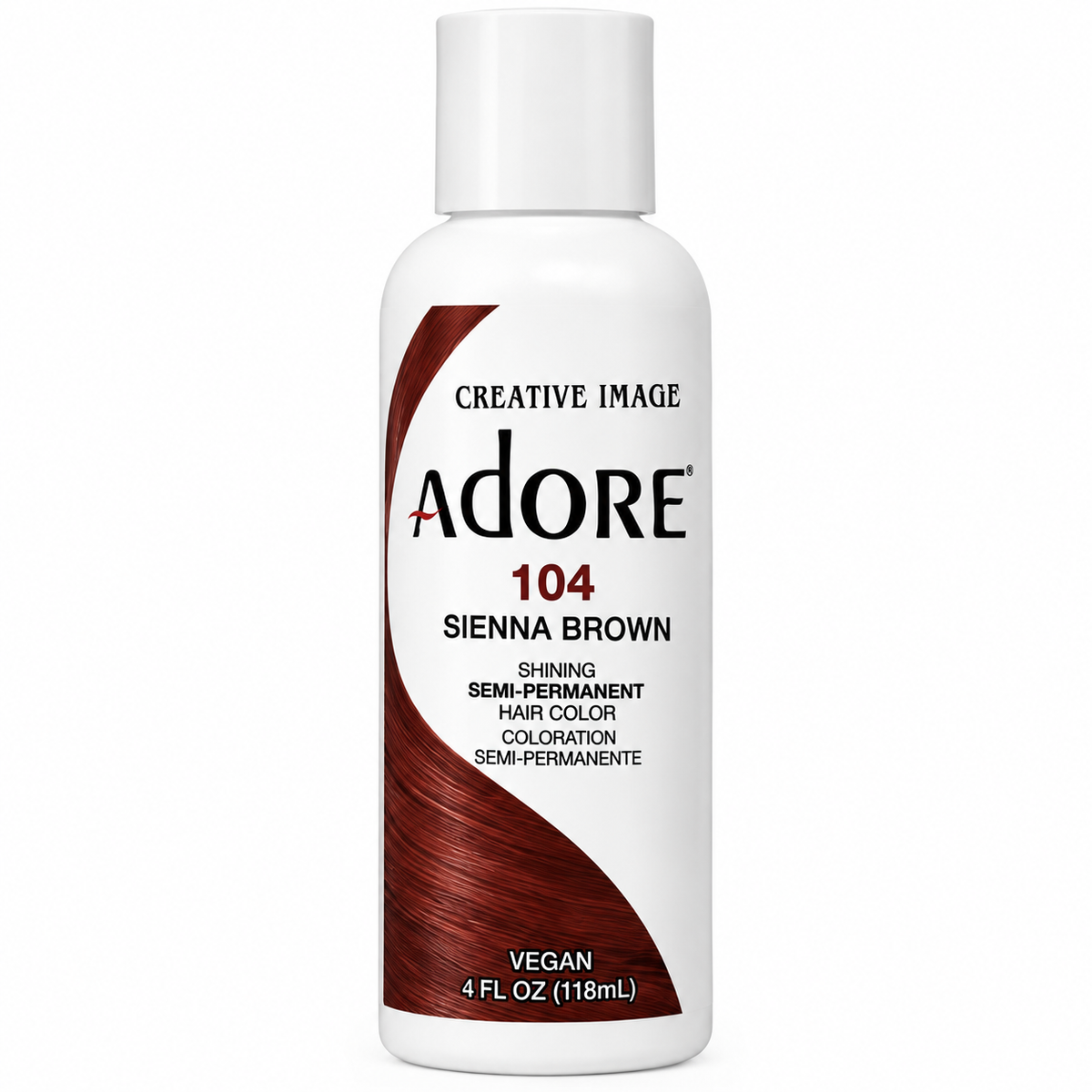 Creative Image Adore Semi-Permanent Hair Color Sienna Brown 104 - 4oz