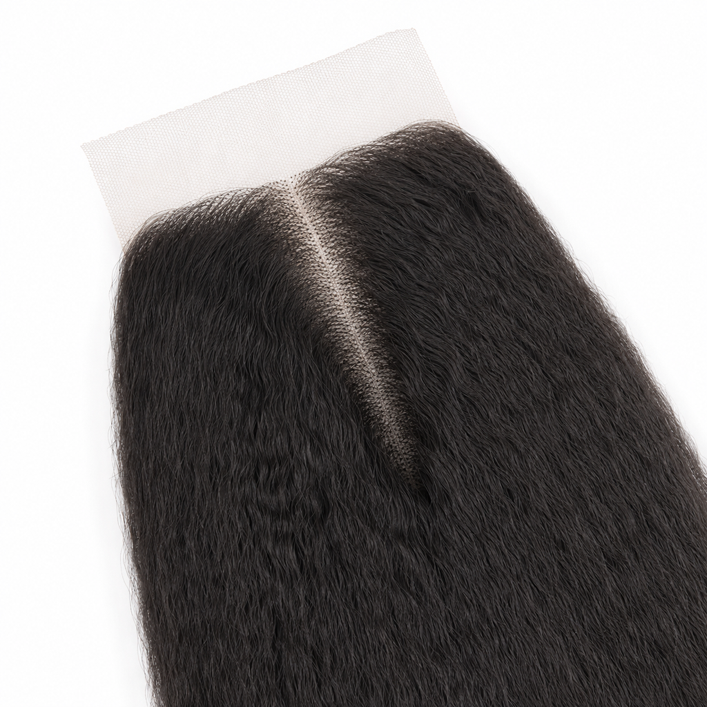 DD Hair Experience 2x6 HD Lace Kinky Straight Closure – 1B/Natural Black