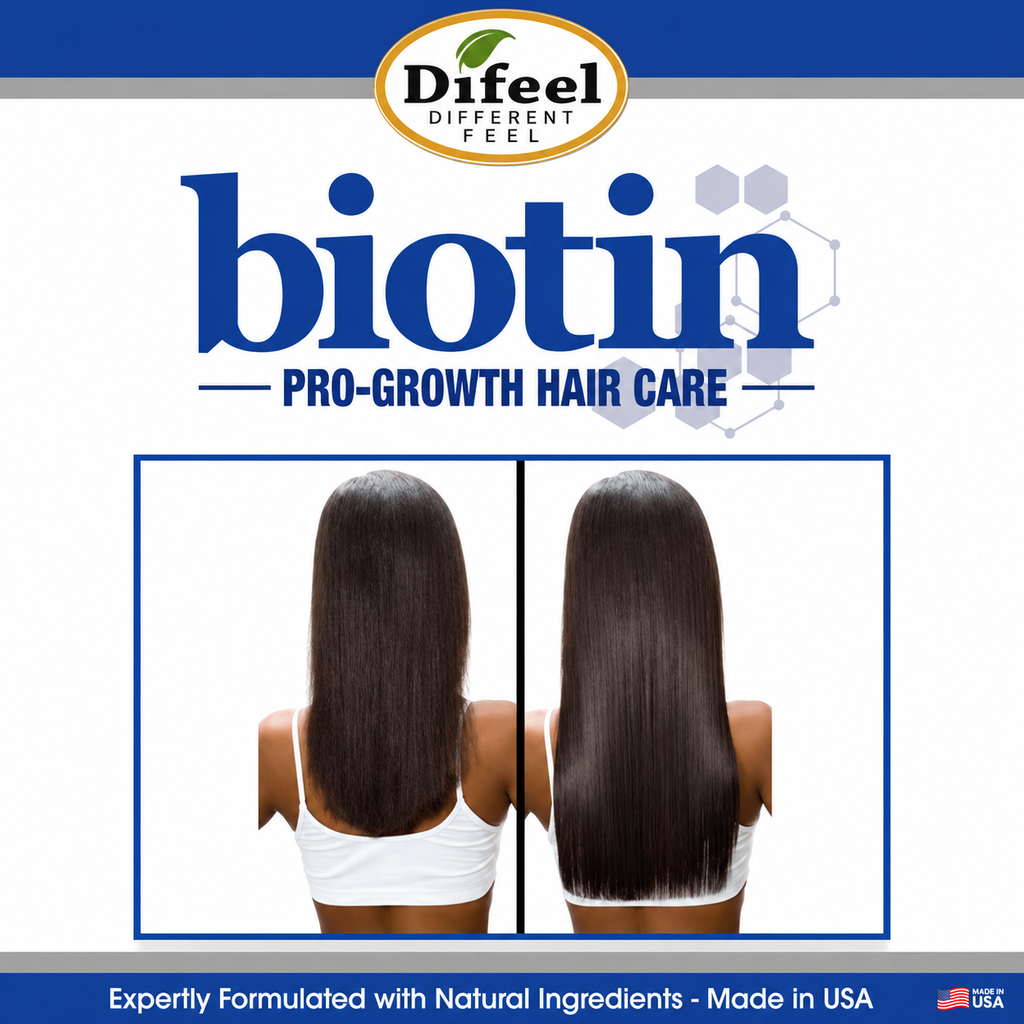 Difeel Biotin Premium Hair Oil 2 oz – Strengthening Hair & Scalp Oil