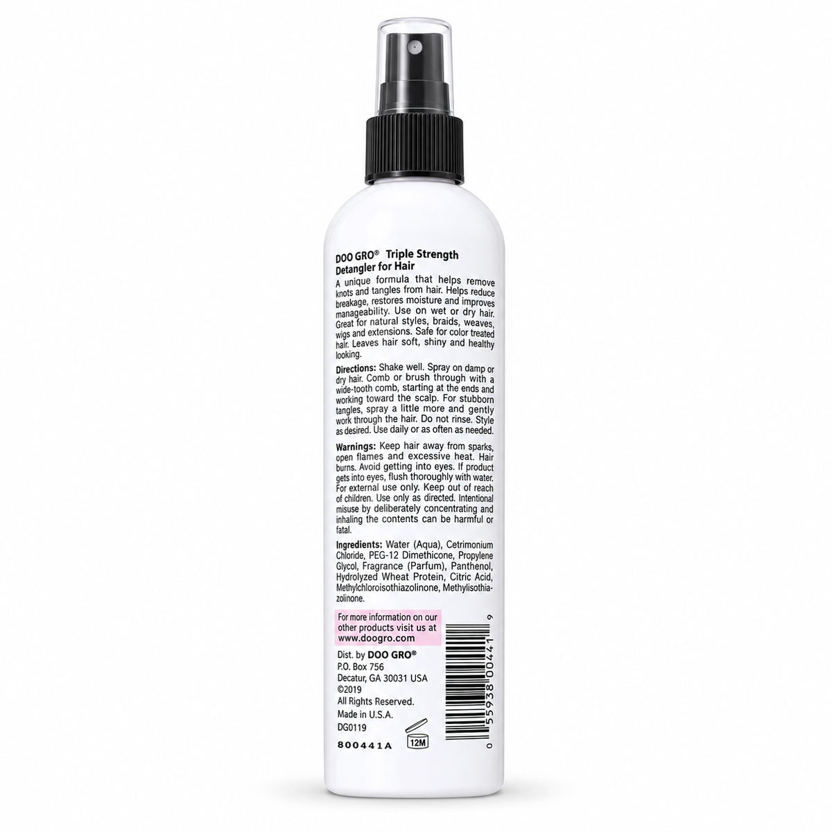 DOO GRO Triple Strength Detangler Anti-Breakage Formula 10 oz