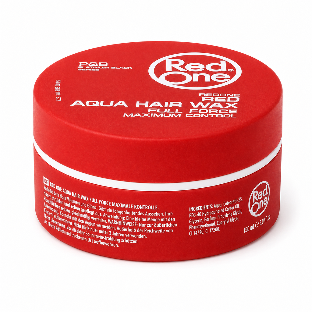 Aqua Red One Hair Wax Side