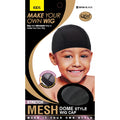 Qfitt Kids Make Your Own Wig Stretch Mesh Dome Style Wig Cap 5111 Black