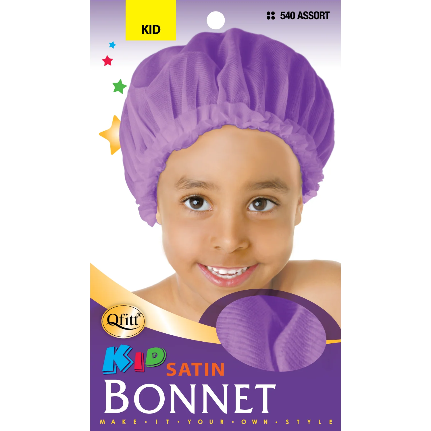 Qfitt Kid Satin Bonnet 540 Assort