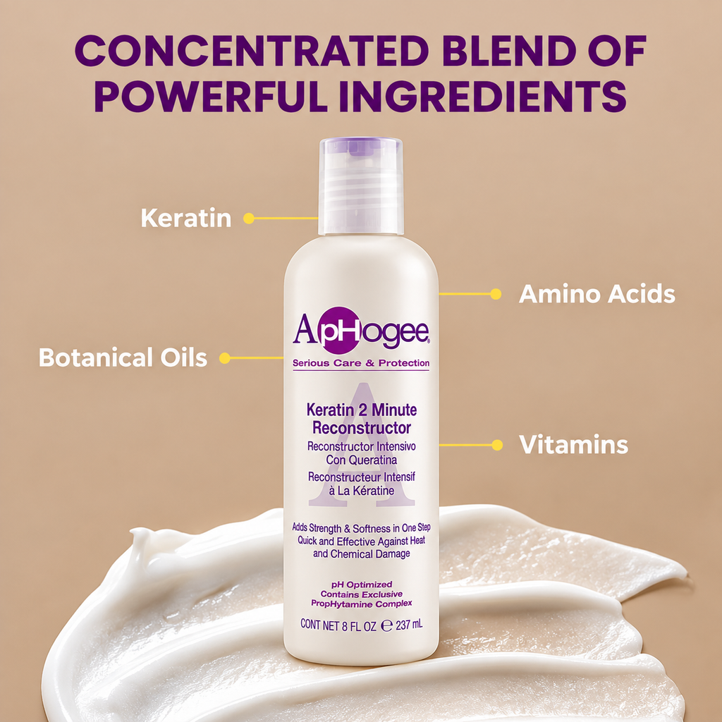 ApHogee Keratin 2 Minute Reconstructor 8 oz – Strengthening Hair Treatment