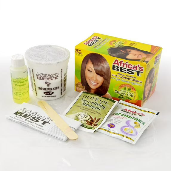 Africa's Best Herbal Intensive Dual Conditioning Adult No-Lye Hair Relaxer, Super Strength