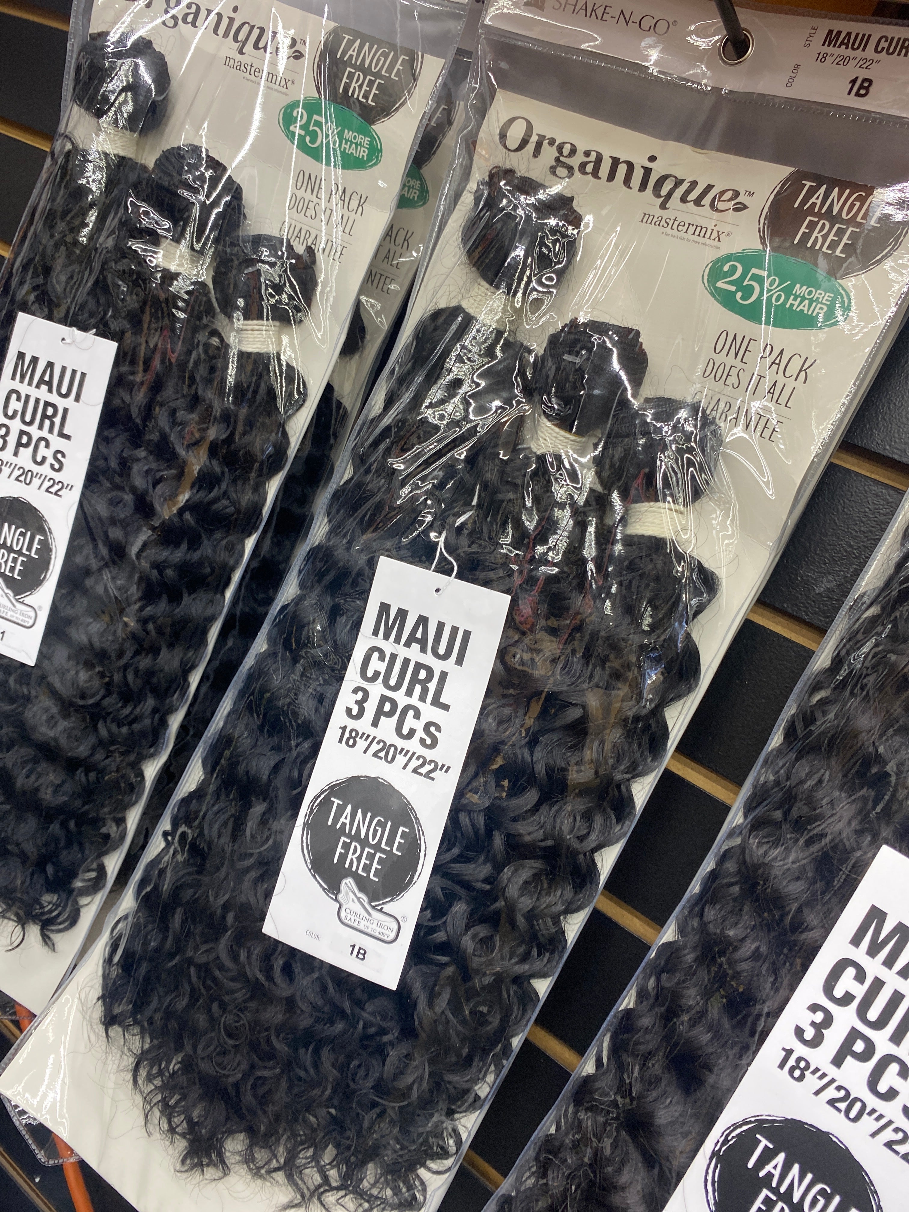 Shake N Go Organique Mastermix Maui Curl 3 PCS 18,20,22 Hair Extensions