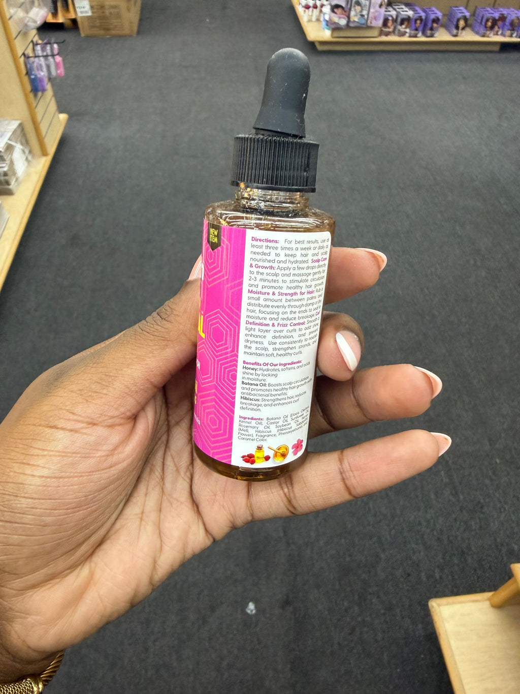 Taliah Waajid Love My Natural Hair Honey Batana Oil Hibiscus Batana Oil Gro Drops 2oz product image 3