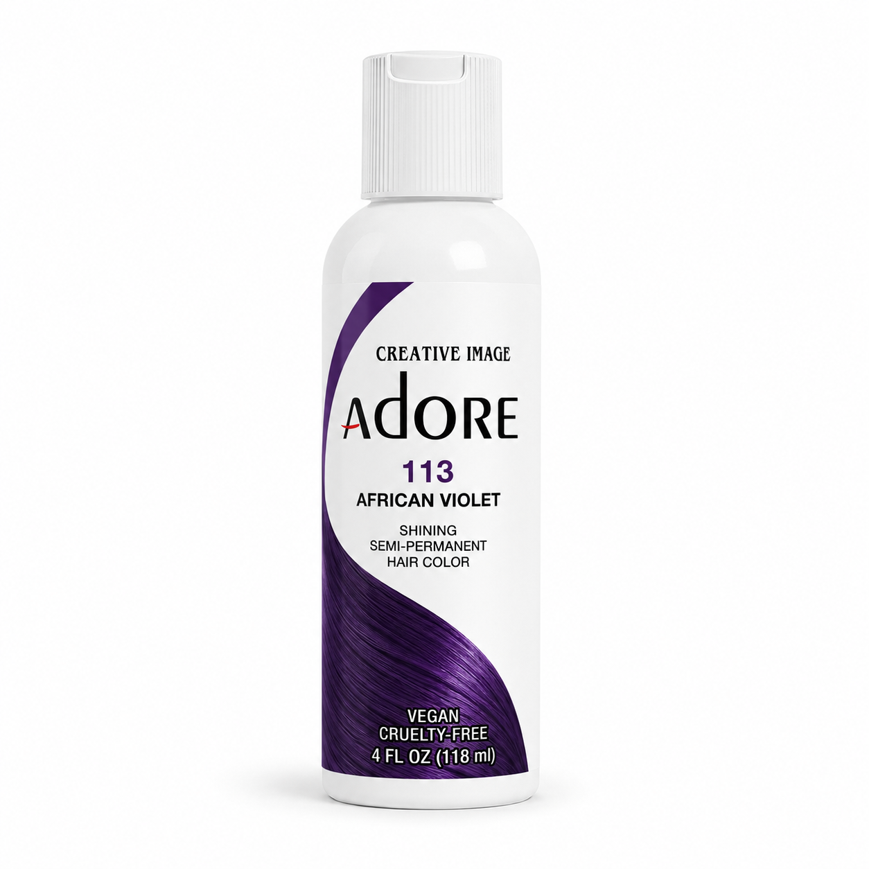 Creative Image Adore semi-permanent hair color 113 African Violet 4 oz bottle