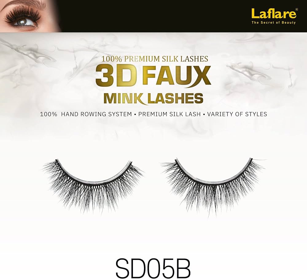 Laflare 3D Faux Mink 100% Premium Silk Eye Lashes