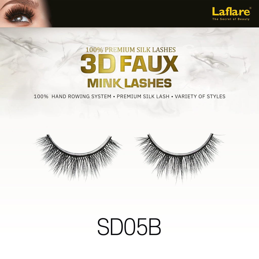 Laflare 3D Faux Mink 100% Premium Silk Eye Lashes