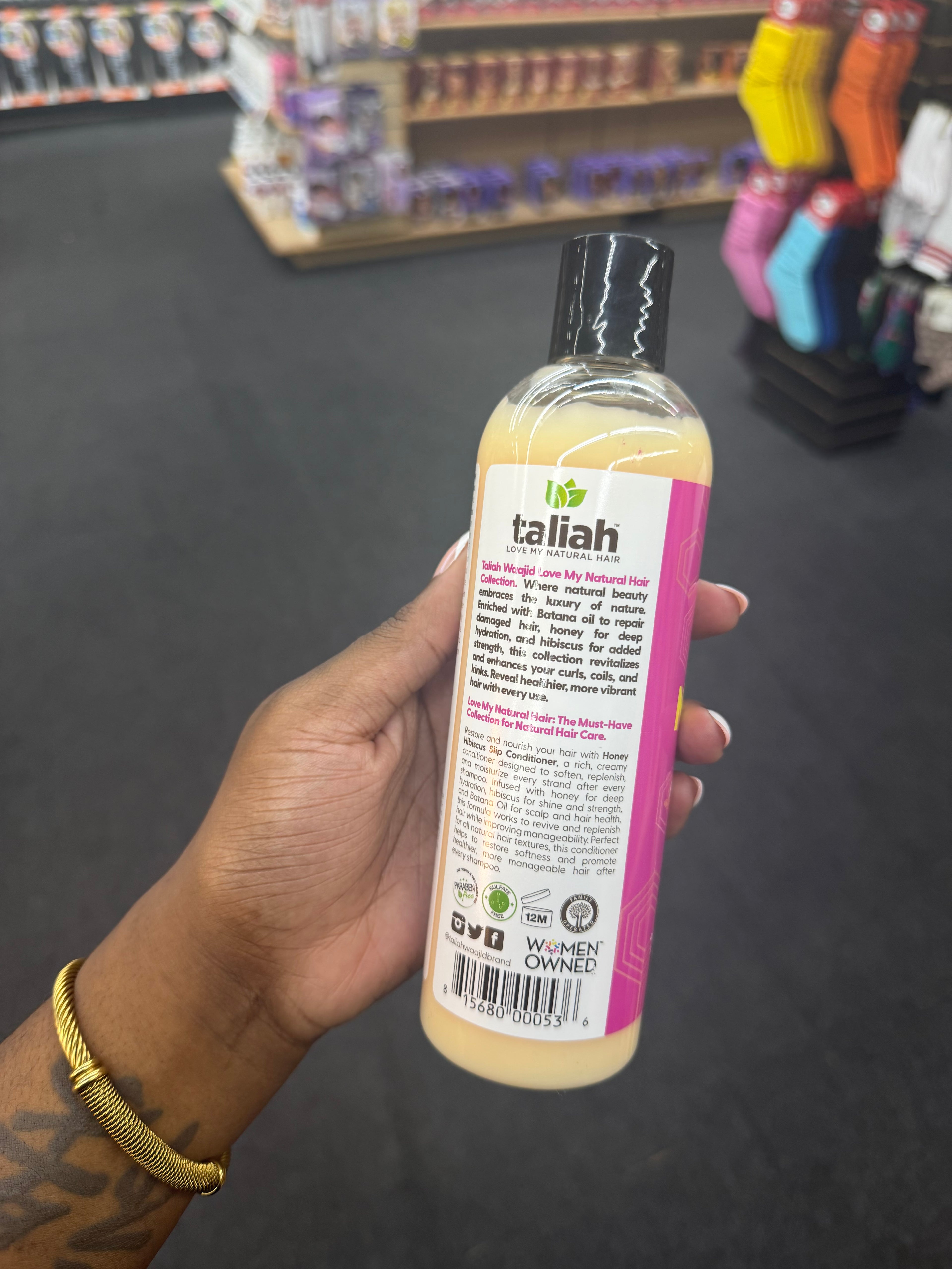 Taliah Waajid Love My Natural Hair Honey Batana Oil Hibiscus Honey Hibiscus Slip Conditioner 12oz