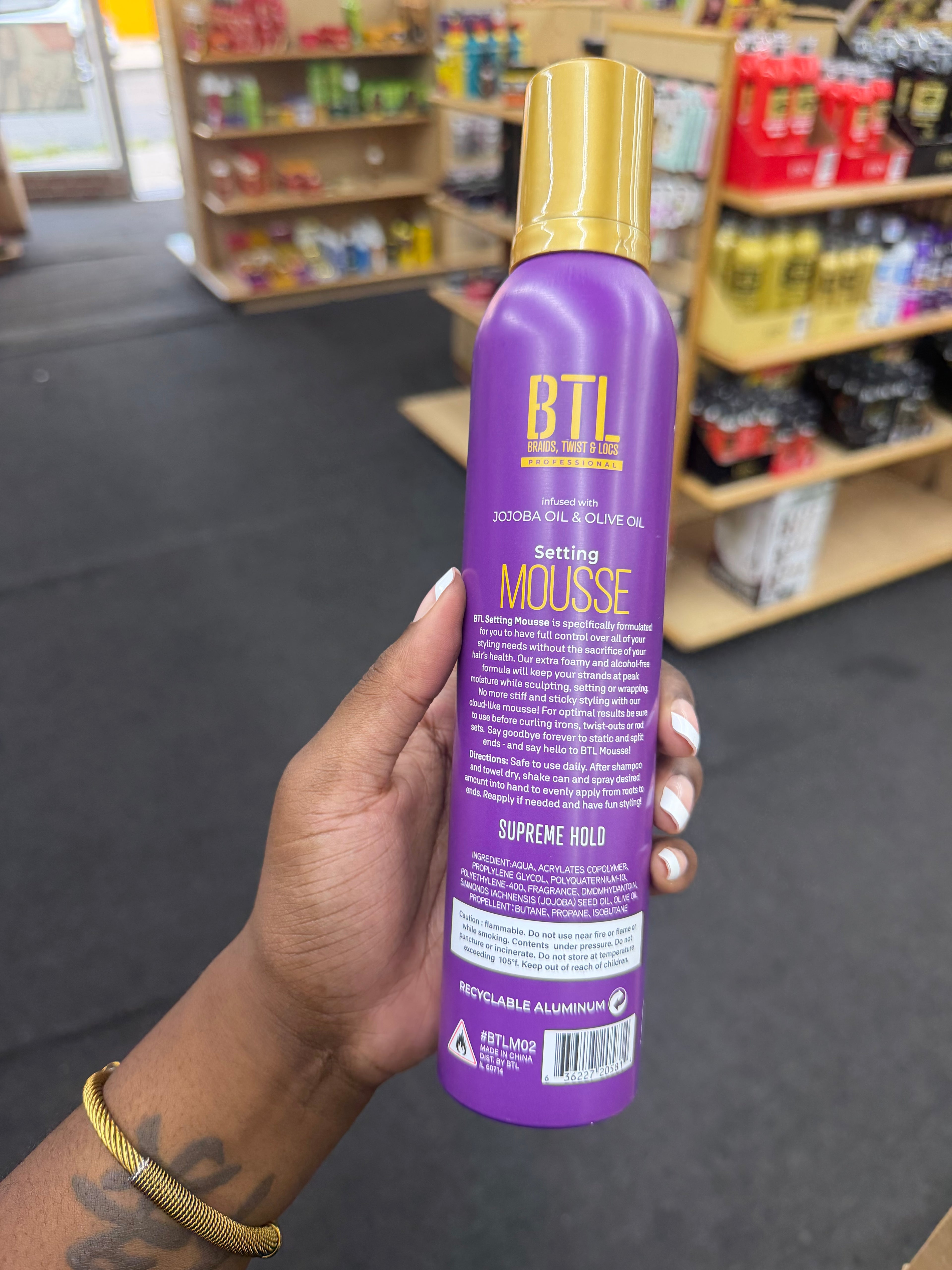 BTL Hair Mousse Supreme Hold 12oz