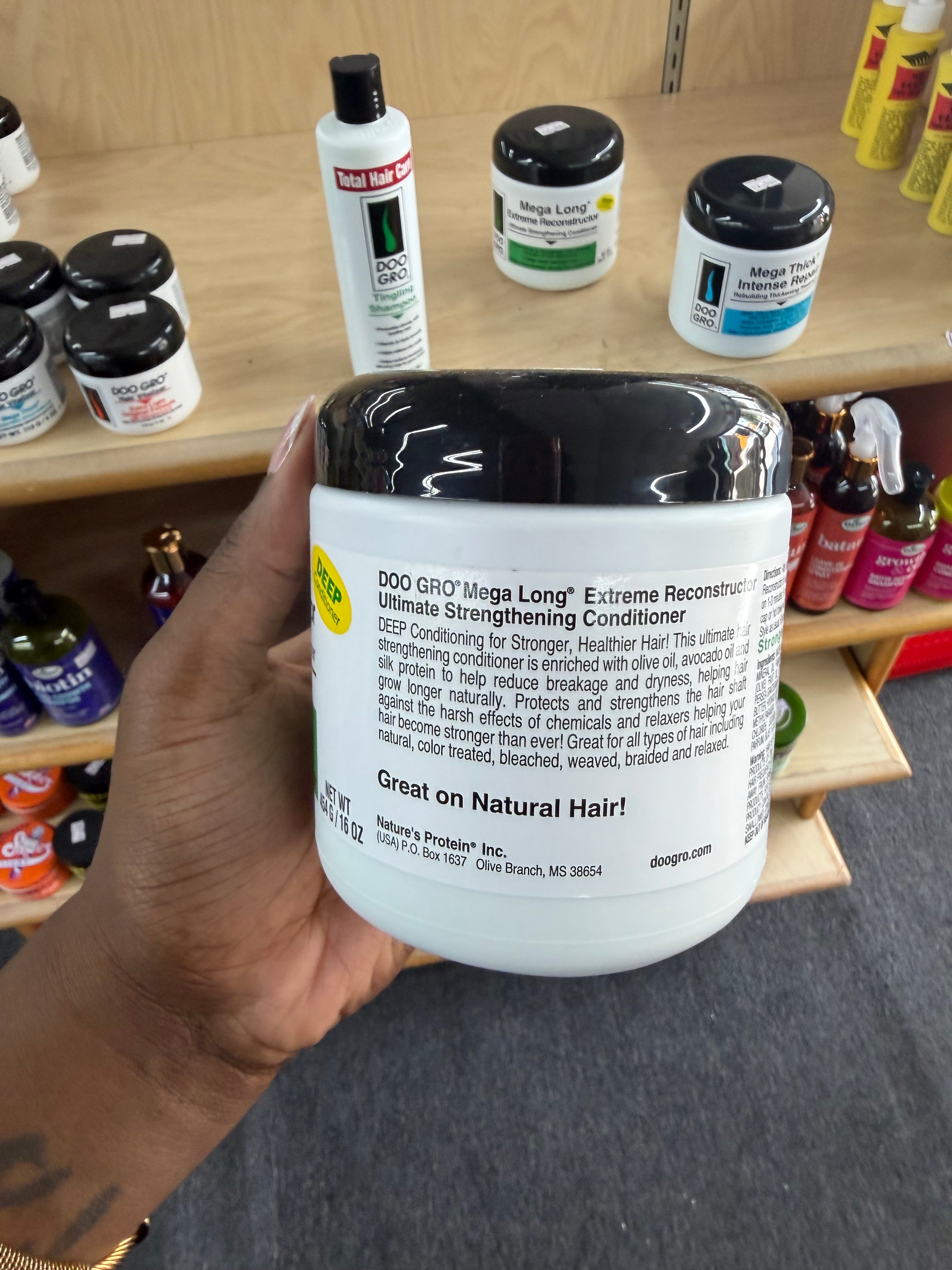 Doo Gro Mega Long Extreme Reconstructor Ultimate Strengthening Conditioner Deep Conditioner 16oz