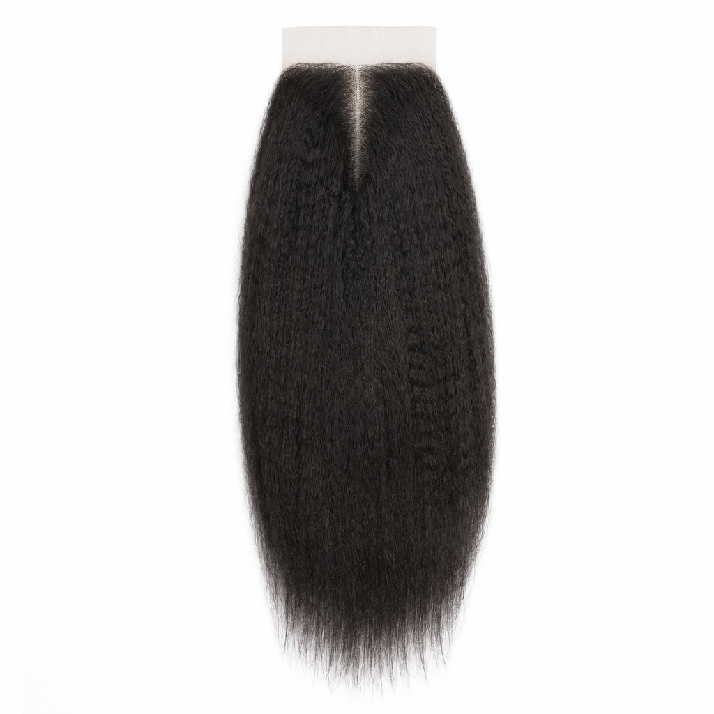 DD Hair Experience 2x6 HD Lace Kinky Straight Closure – 1B/Natural Black