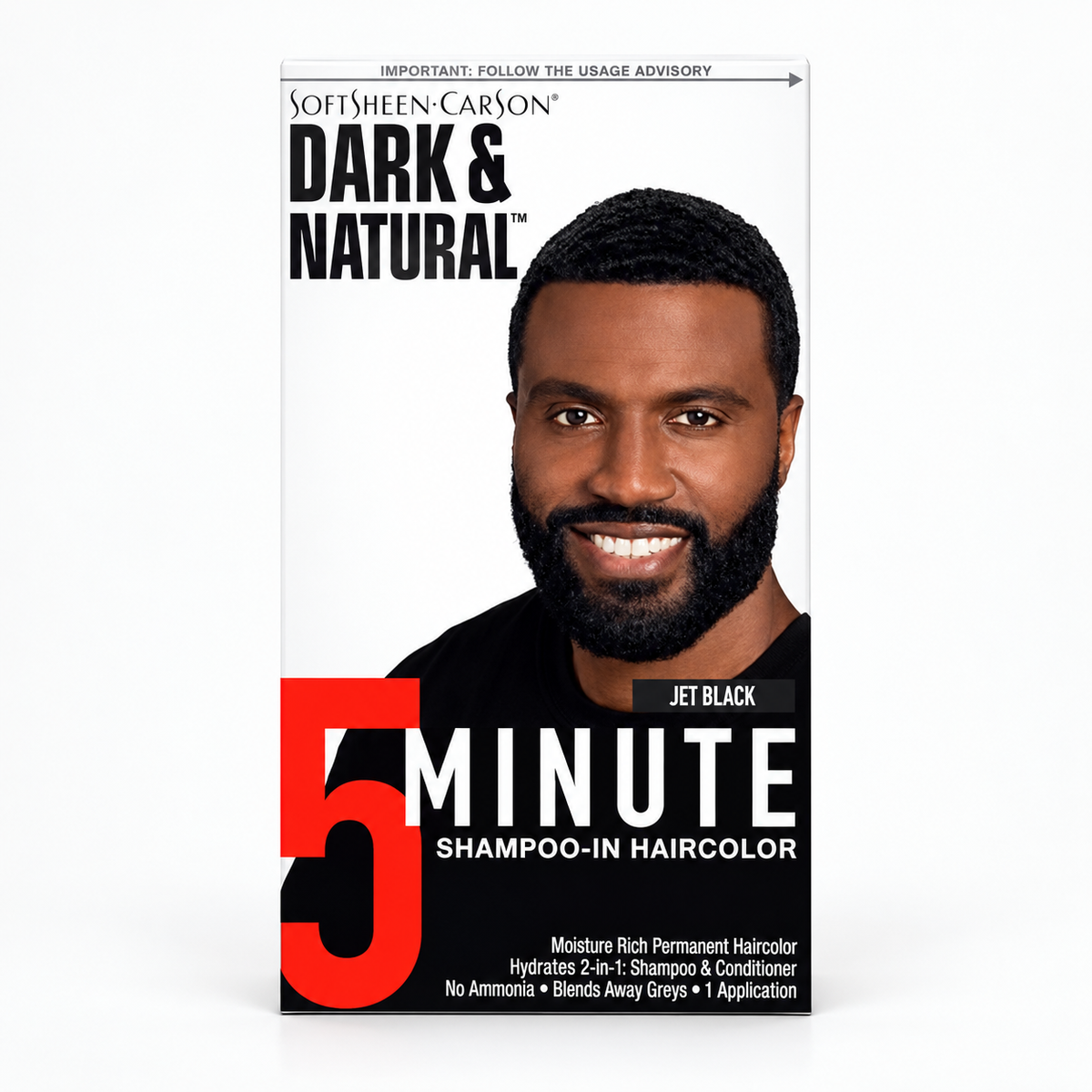 SoftSheen-Carson Dark & Natural 5 Minute Shampoo-In Permanent Hair Color Jet Black