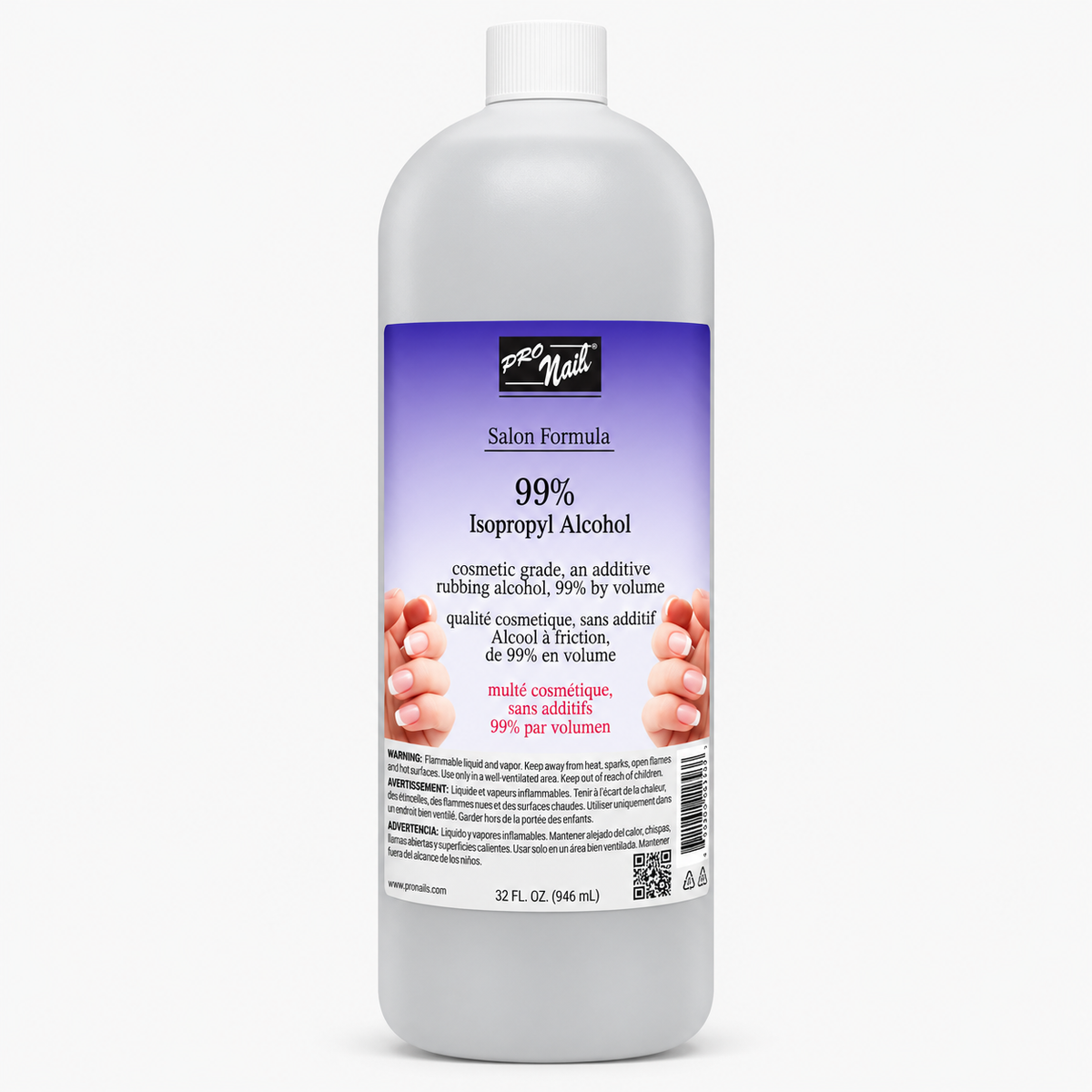 Pro Nail Salon Formula 99% Isopropyl Alcohol 16 oz