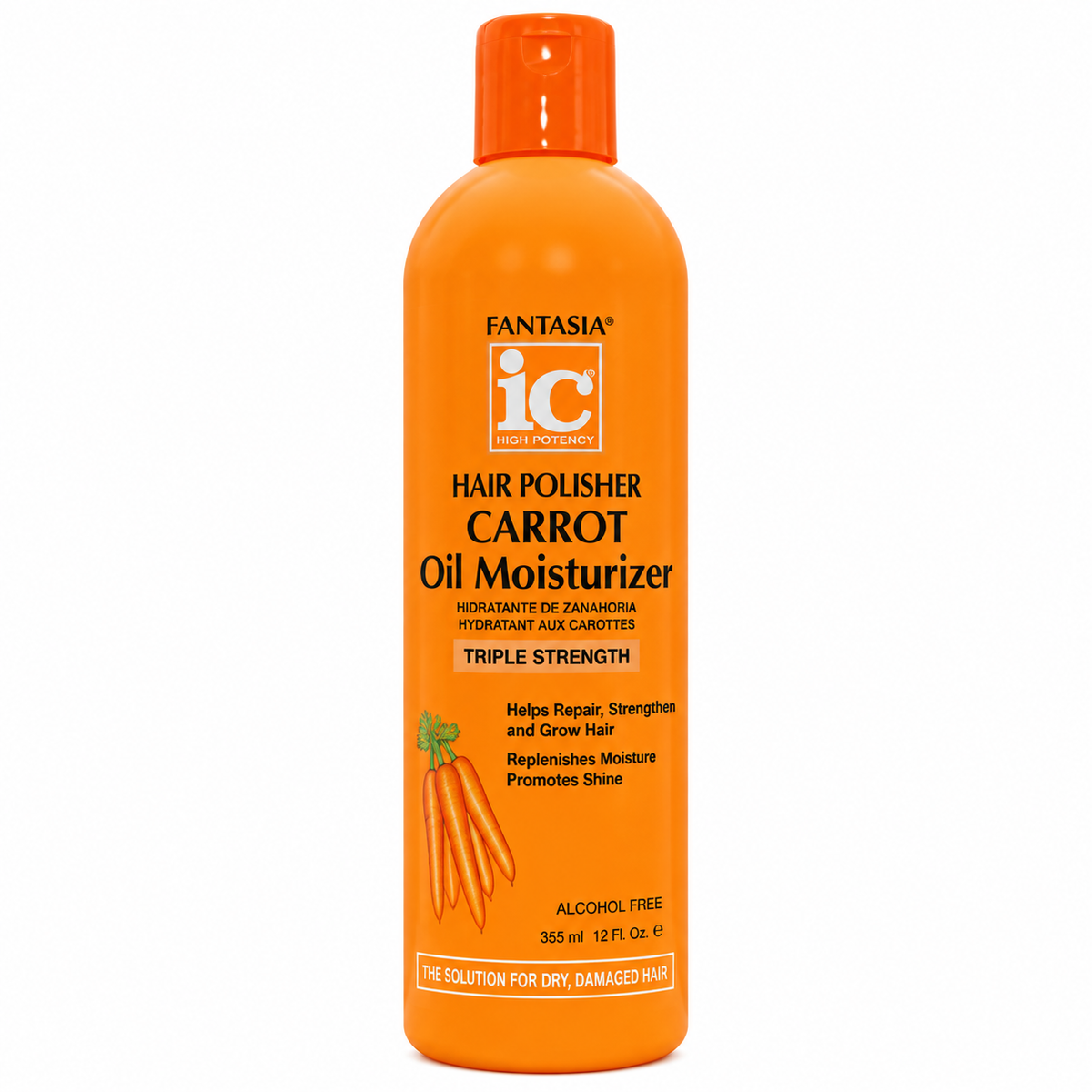 Fantasia Hair Polish Carrot Oil Moisturizer Triple Strength 12oz