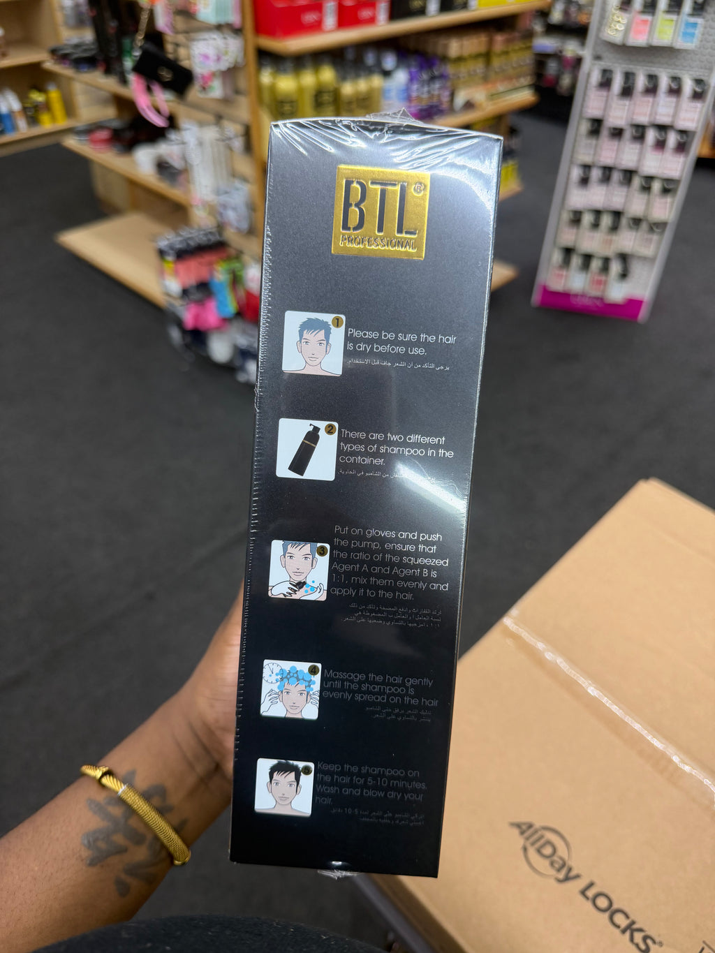 BTL Hair Dye Shampoo Black 500ML