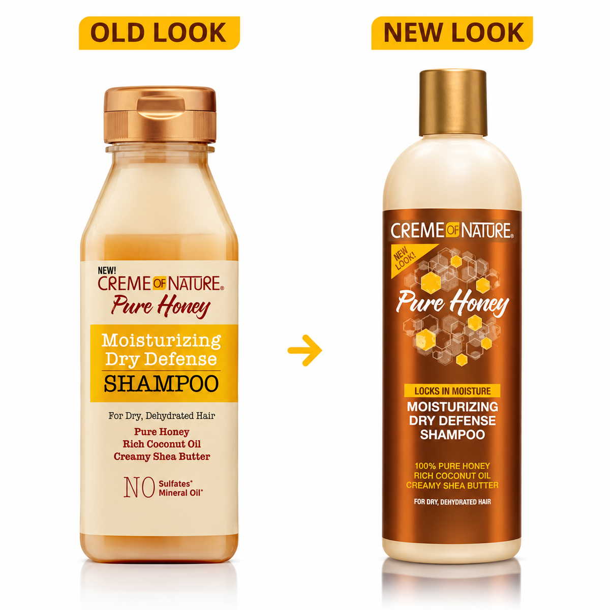 Creme of Nature Pure Honey Moisturizing Dry Defense Shampoo 12 oz