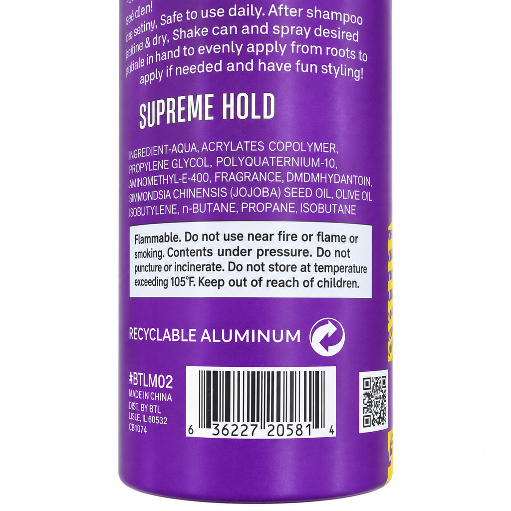 BTL Professional Setting Mousse Supreme Hold 12 oz