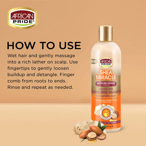 African Pride Shea Butter Miracle Detangling Shampoo