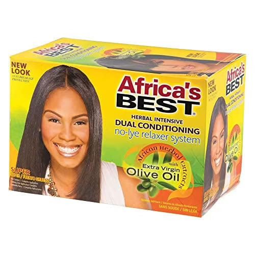 Africa's Best Herbal Intensive Dual Conditioning Adult No-Lye Hair Relaxer, Super Strength