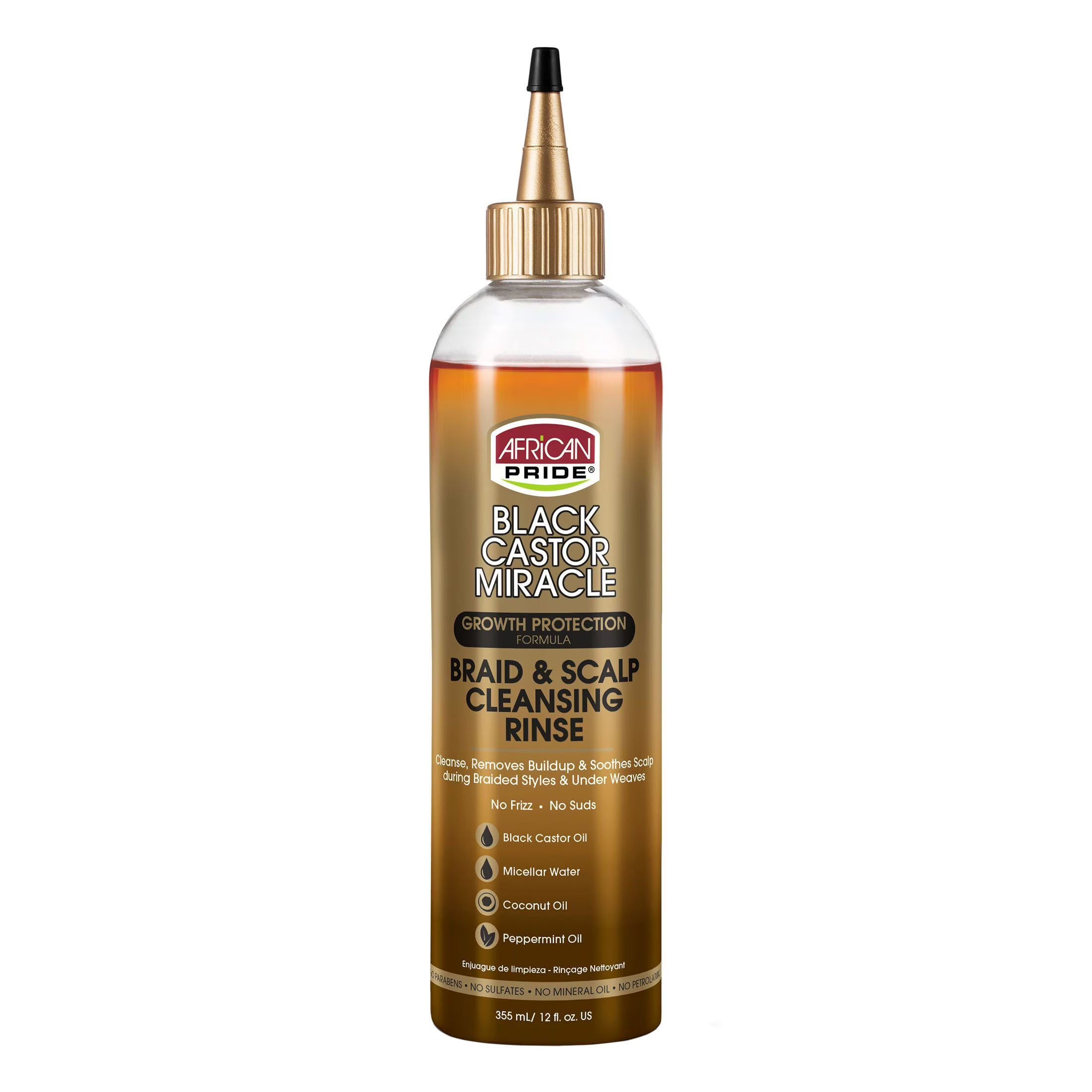 African Pride Black Castor Miracle Braid & Scalp Cleansing Rinse 12oz