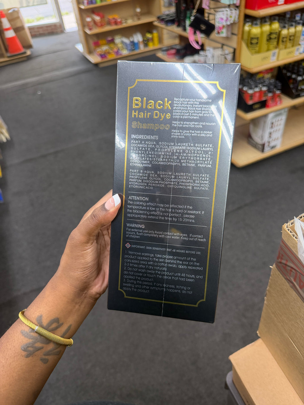 BTL Hair Dye Shampoo Black 500ML