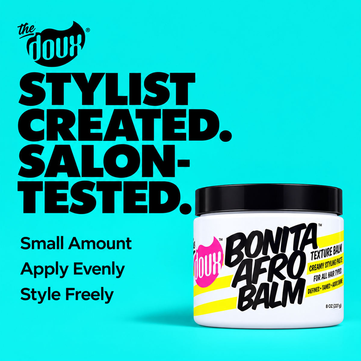 The Doux Bonita Afro Balm Texture Cream Creamy Styling Pomade For All Curl Types 16oz