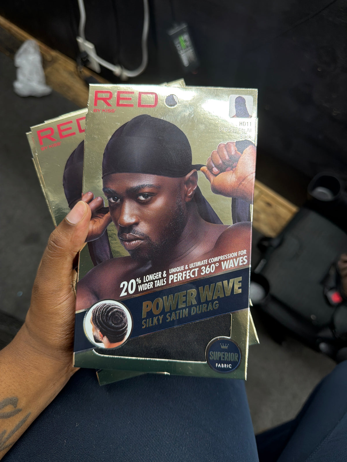 RED By KISS Power Wave Silky Satin Durag HD11 Black