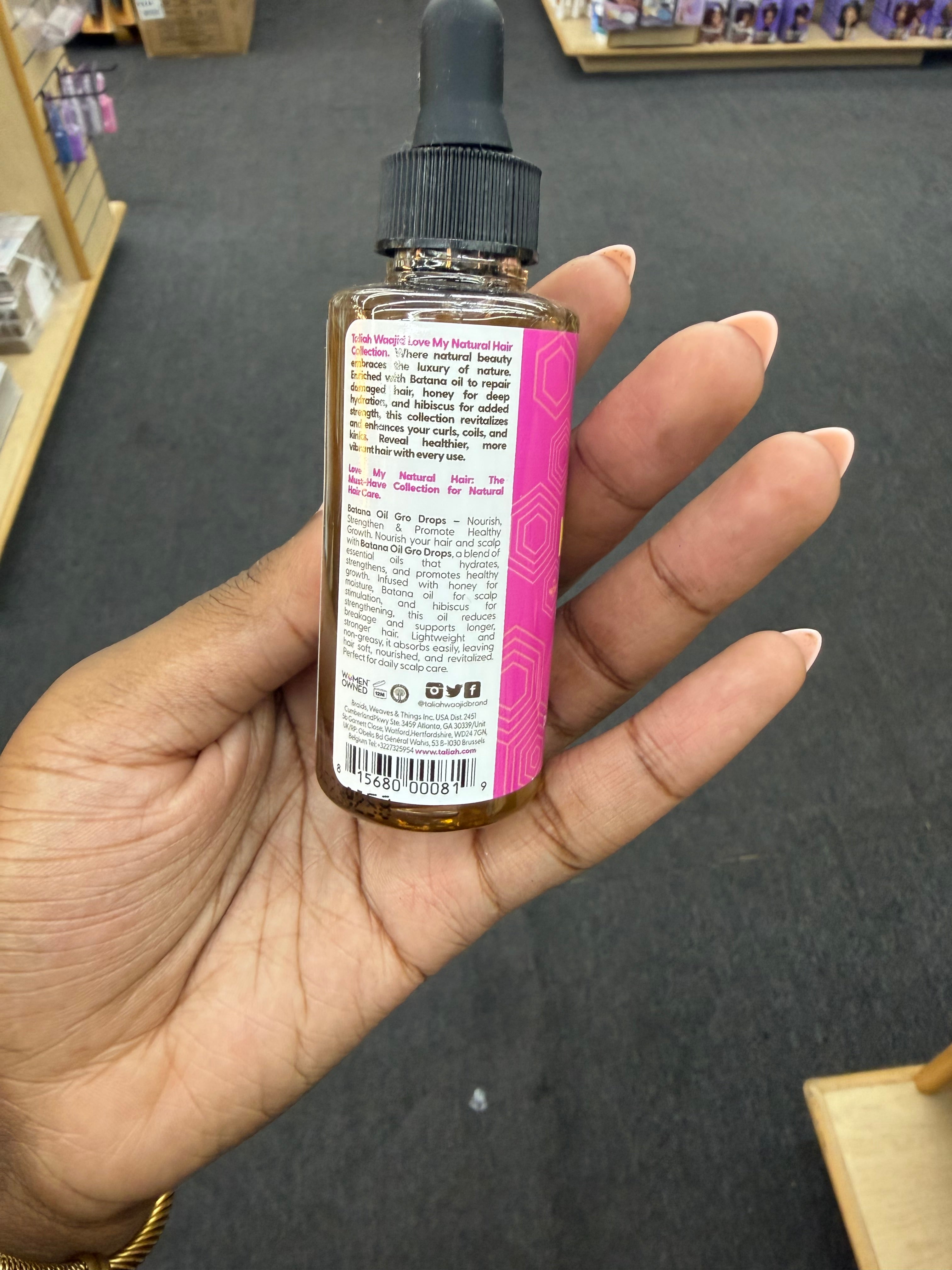 Taliah Waajid Love My Natural Hair Honey Batana Oil Hibiscus Batana Oil Gro Drops 2oz