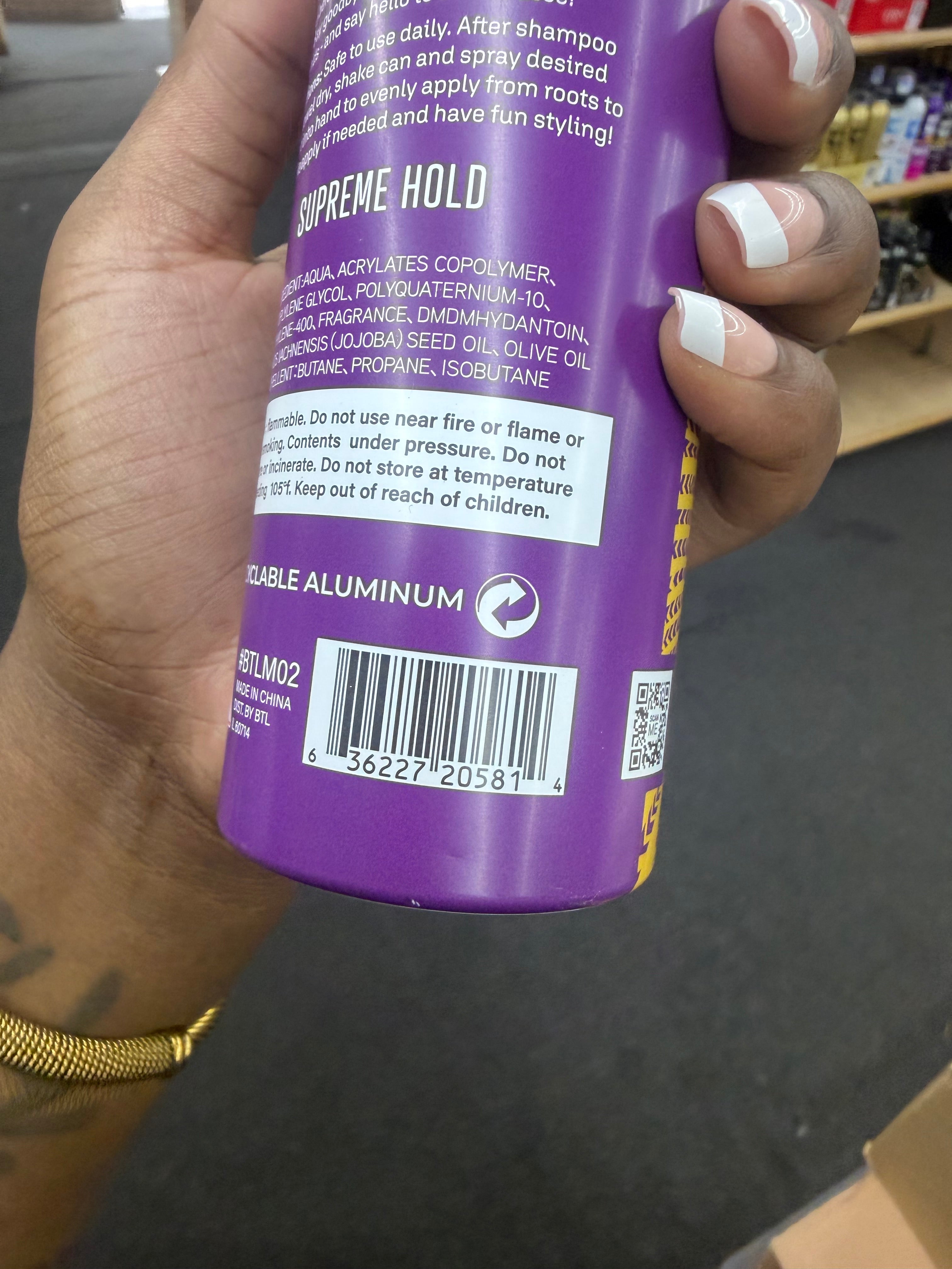 BTL Hair Mousse Supreme Hold 12oz