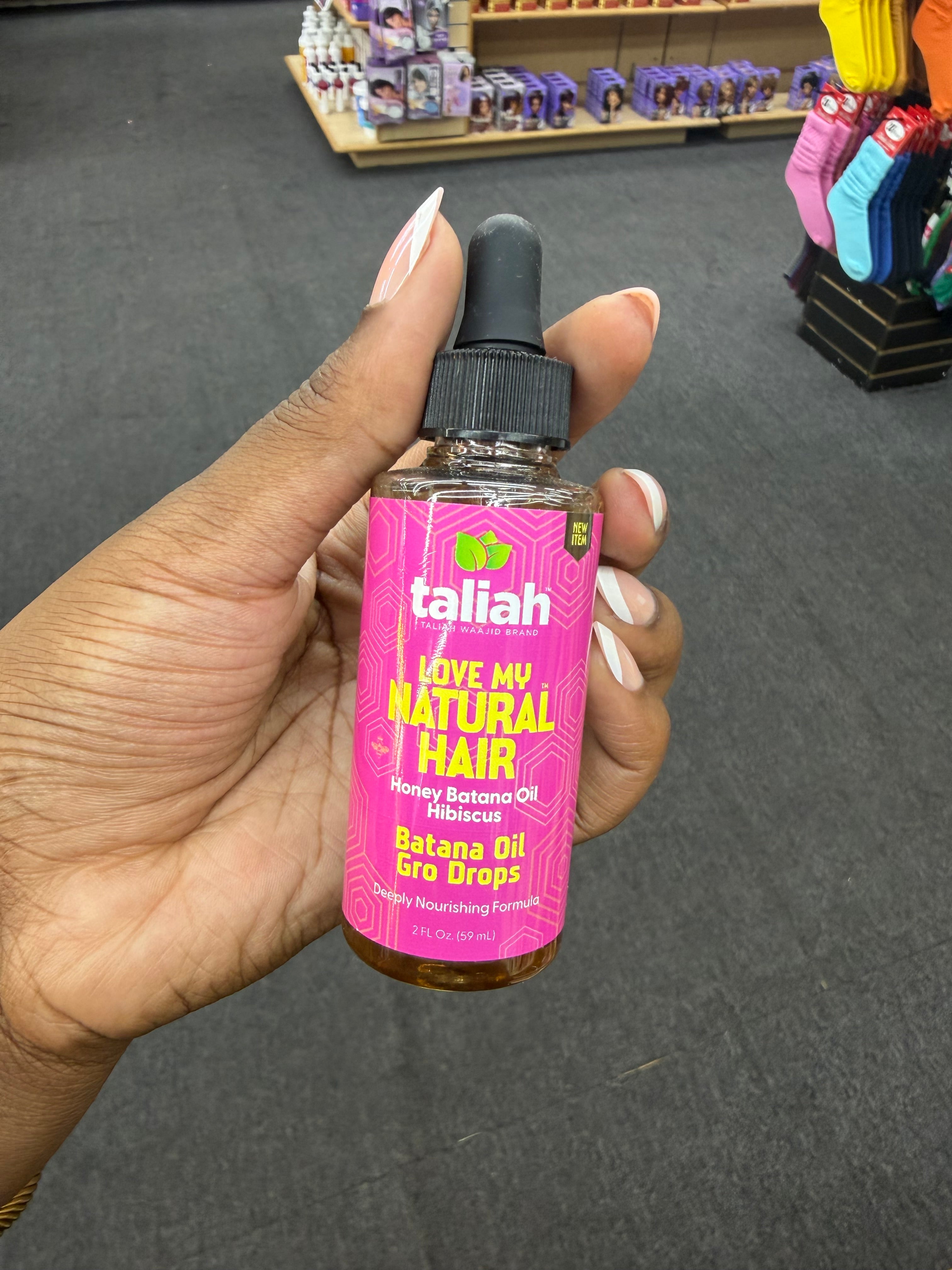 Taliah Waajid Love My Natural Hair Honey Batana Oil Hibiscus Batana Oil Gro Drops 2oz