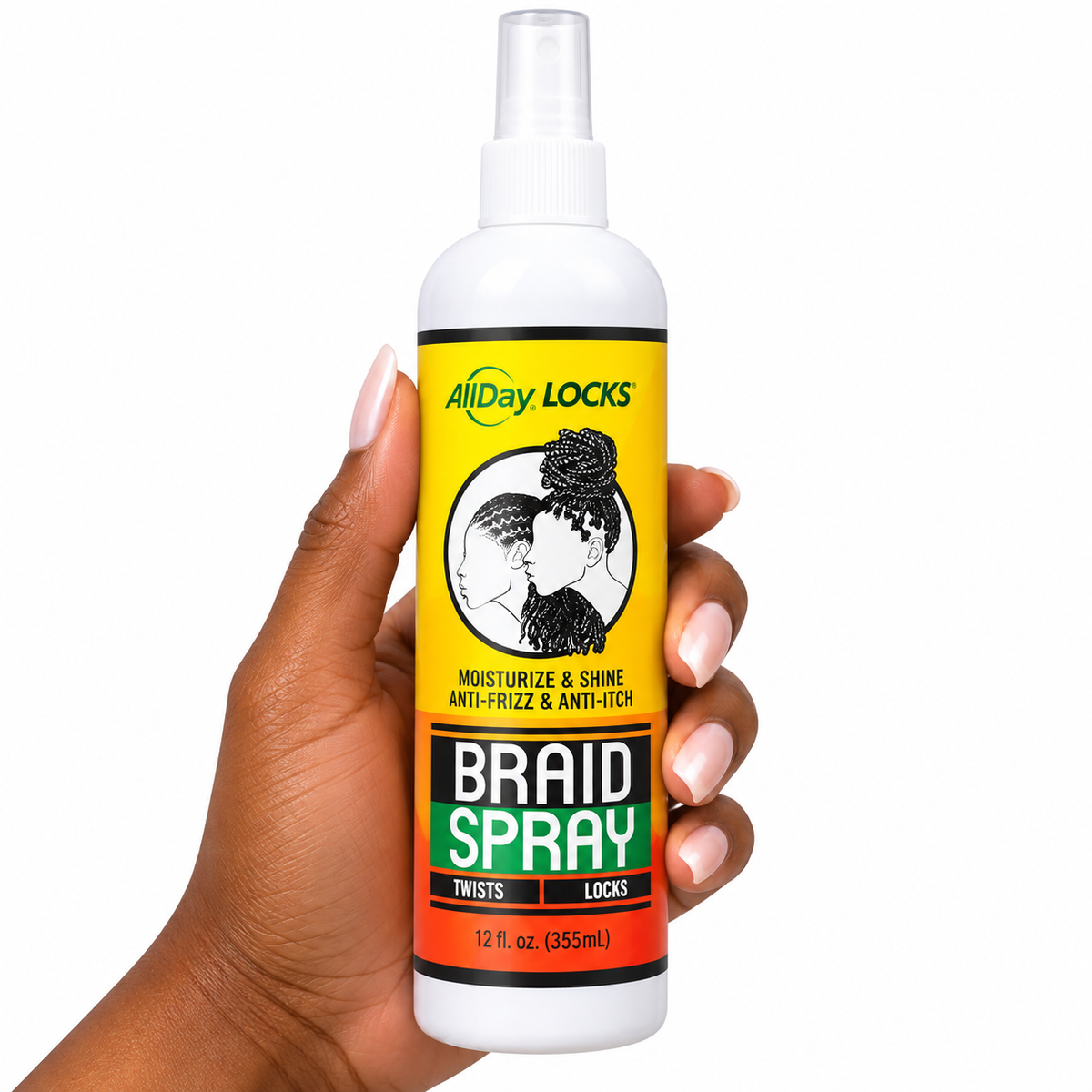AllDay Locks Braid Spray Moisturize & Shine 12 oz