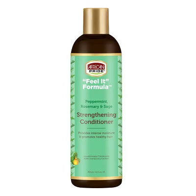 African Pride "Feel It" Formula peppermint Rosemary & Sage Strengthening Conditioner