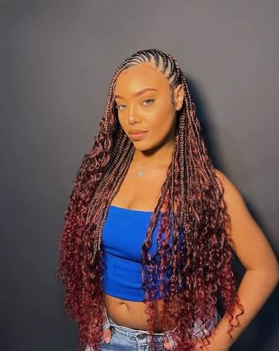 DD Hair Bulk Hair For Braiding Water Wave Burgundy 99J - 100% Human Hair