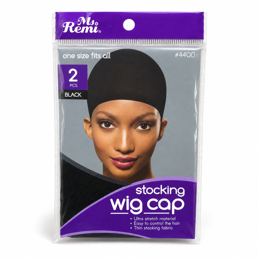 Annie Ms. Remi Stocking Wig Cap Black – 2 Pieces #4400