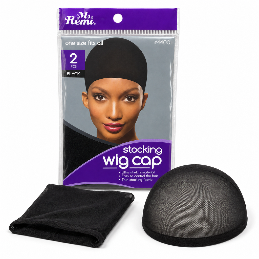 Annie Ms. Remi Stocking Wig Cap Black – 2 Pieces #4400