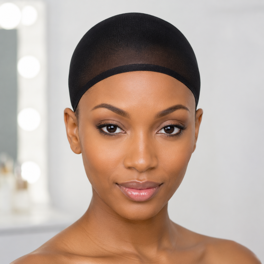 Annie Ms. Remi Stocking Wig Cap Black – 2 Pieces #4400