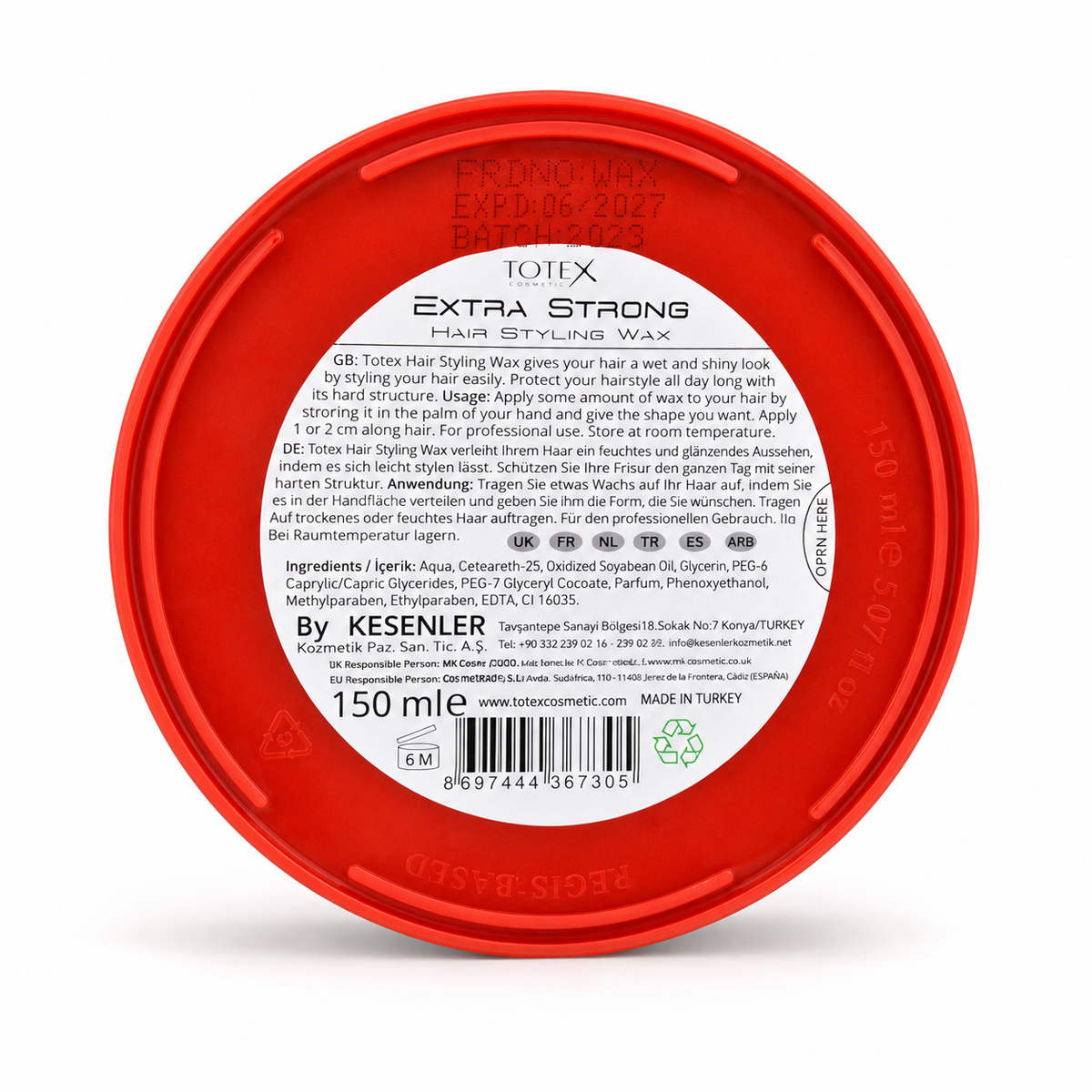 Totex Extra Strong Hair Styling Wax 150 ML product image 3